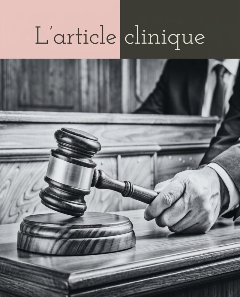 Marteau de juge en bois tenu par une main sur un bureau, photographie en noir et blanc
